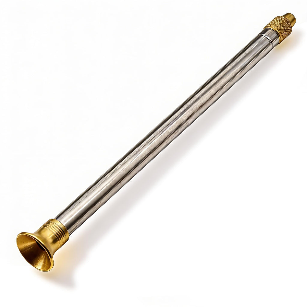 Telescoping Fire Blow Poker with Premium Brass Tip & Integrated Anti-Smoke Safety Valve | Perfect for Campfires, BBQ Grills, Outdoor Fire Pits & Fireplaces | Ultralight Camping Gear