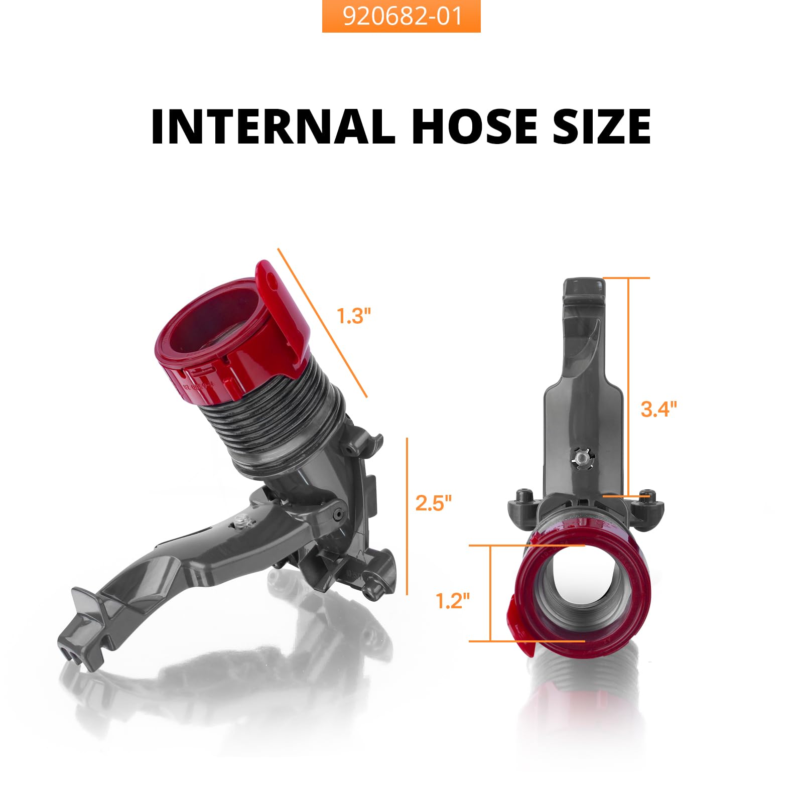 920682-01 Vacuum Cleaner Internal Hose Replacement for Dyson DC41 DC65 UP13 UP20 Bottom Internal Hose Accessory