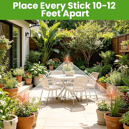 24 Pack Extra Large Mosquito Incense Sticks - DEET Free, Long-Lasting