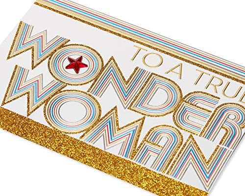 Papyrus Gold Wonder Woman Greeting Card for Her – Premium Birthday & Special Occasion