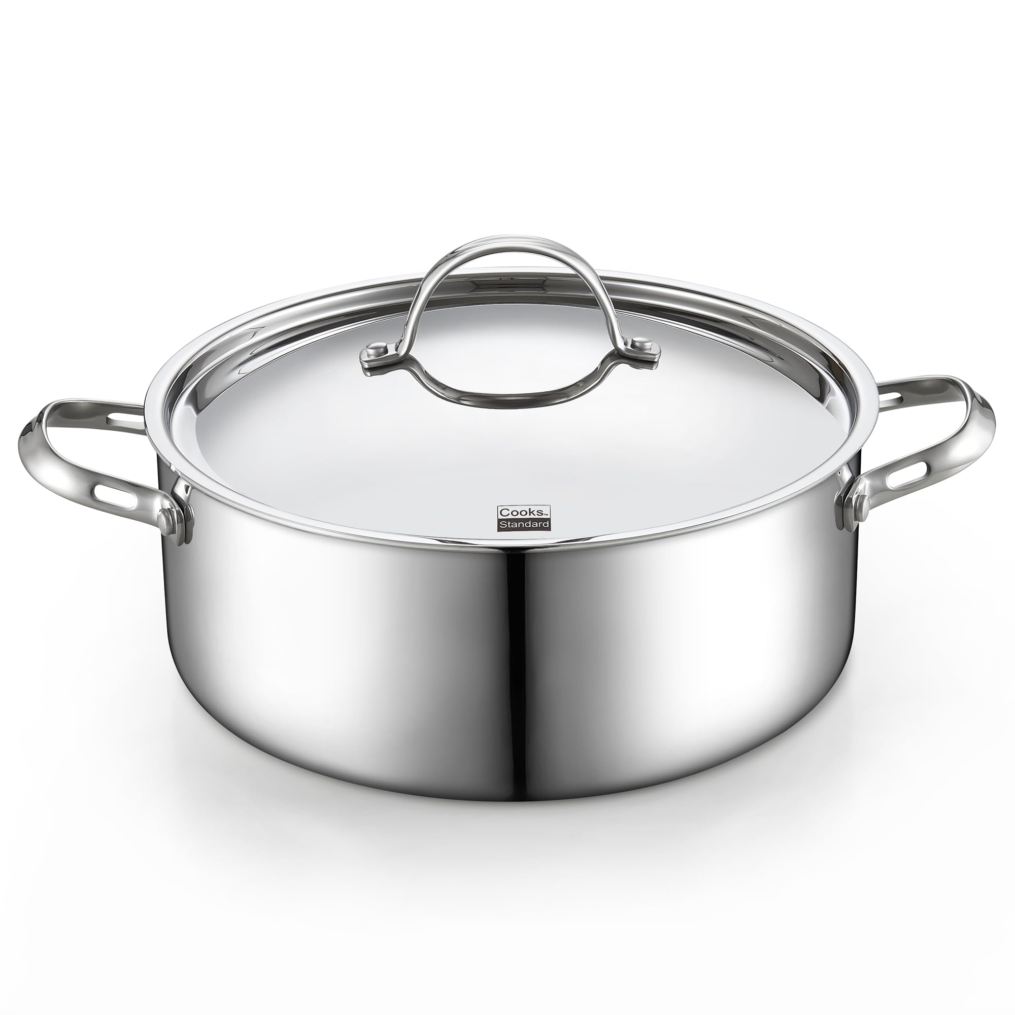 Cooks Standard Multi-Ply Clad 7 Quart Stock Pot, Stainless Steel Dutch Oven