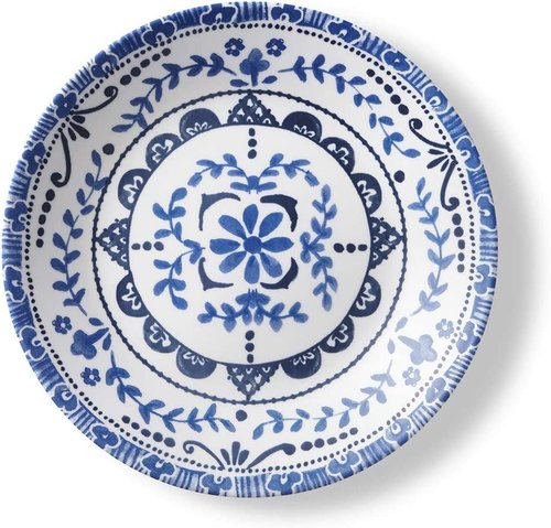 Corelle Vitrelle 6-Piece Appetizer Plates Set Triple Layer Glass and Chip Resistant, 6-3/4-Inch Lightweight Round Plates, Portofino