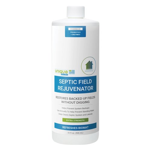 Unique Septic Field Rejuvenator, Drain Field Cleaner, Restores and Maintains Backed Up Septic Systems Without Digging, Emergency Treatment, Sewer Cleaner Clears Blocked Lines (32 fl oz)