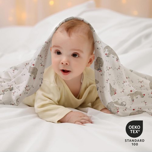Graceful Muslin Baby Burp Cloths - Large 27 x 27 Inches | 6 Pack Soft Burping Rags for Newborns