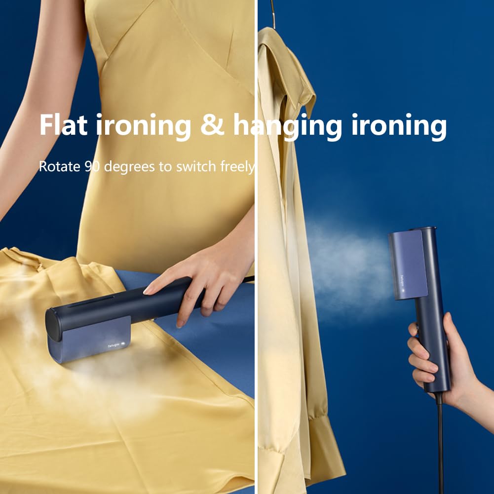 Nesugar G3 Steamer for Clothes Portable Travel Steamer, Fashion Handheld Garment Steamer, 0.75lbs Lightly, 15s Fast Heat-up, Light Mini Steam Iron for travel and home （blue)