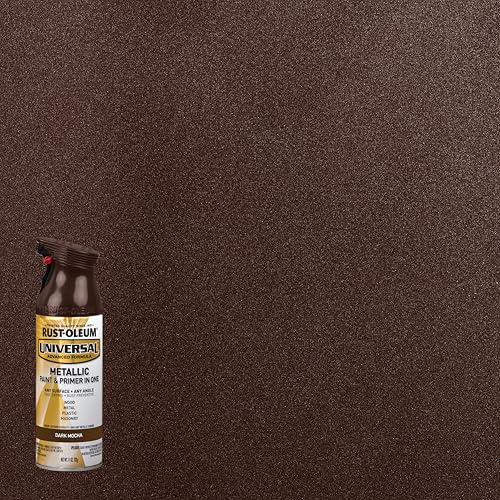 Rust-Oleum Universal Metallic Spray Paint, Dark Mocha, 11oz (Pack of 6)