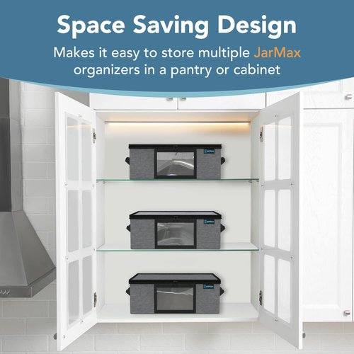 2Pk 16 oz Pint Mason Jar Organizer, Sturdy Pantry Canning Jar Storage Containers, Holds 12 Pint Size Ball Mason Jars, Foldable Canning Organizer, Stackable Home Storage Box w/Lid & Label holder