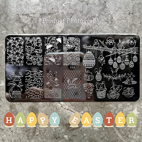 Easter Nail Stamping Plate Stainless Steel Bunny Chick Designs