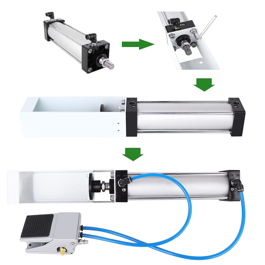 TAISHER Foot Valve Aluminum Can Crusher，Eco-Friendly Recycling Tool，Heavy Duty Pneumatic Cylinder Soda Beer Can Crusher