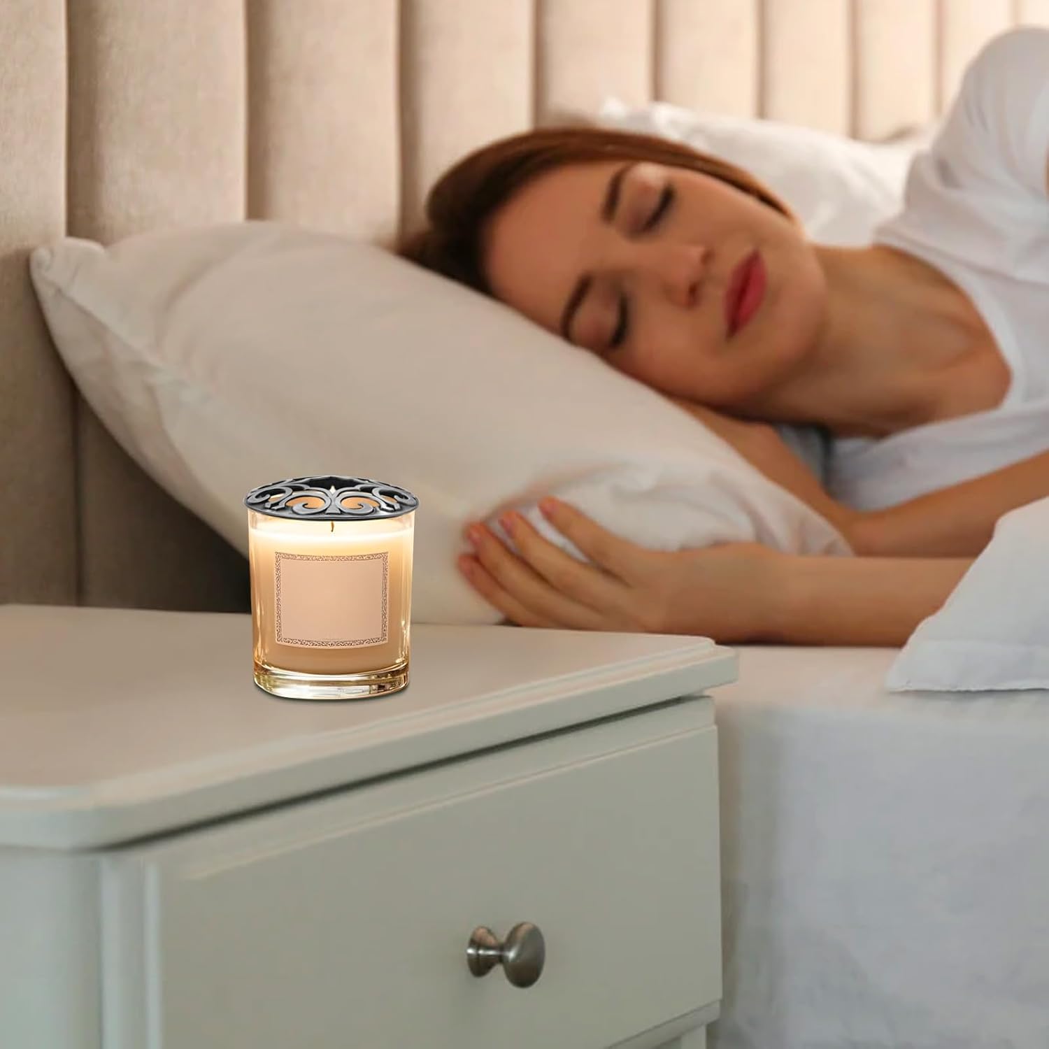 MrMrKura Candle Toppers - 2 Pcs Metal Covers for Even Burning | Perfect Gifts for Women