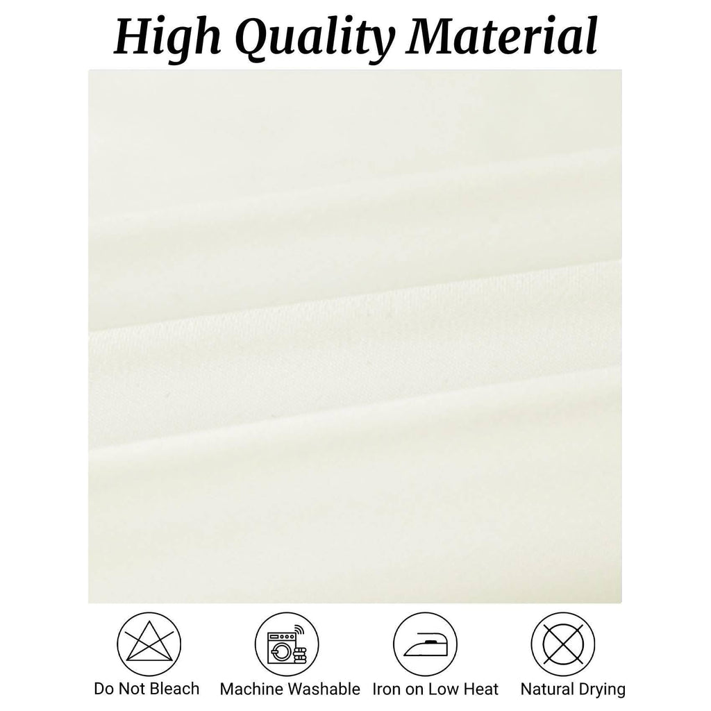 Fokitut 6 Pack Rectangle Tablecloth, 90x132 Inch, Stain Resistant and Wrinkle Polyester Table Cloth, Fabric Table Cover for Kitchen Dining, Wedding, Party, Holiday Dinner-Ivory