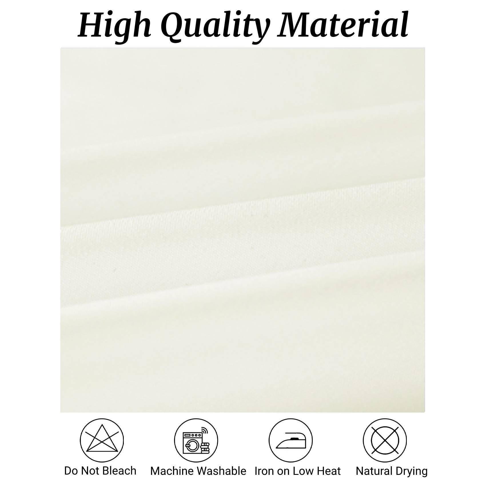 Fokitut 6 Pack Rectangle Tablecloth, 90x132 Inch, Stain Resistant and Wrinkle Polyester Table Cloth, Fabric Table Cover for Kitchen Dining, Wedding, Party, Holiday Dinner-Ivory