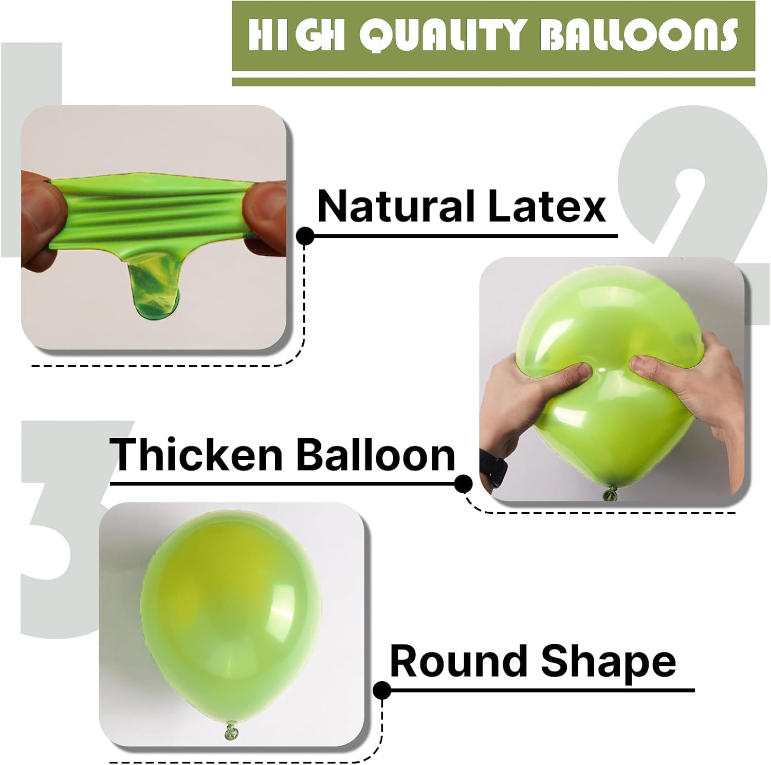 PartyWoo Lime Green Balloons - 120pcs Latex Balloon Arch Kit for Weddings & Birthdays | Various Sizes 5-18 Inch