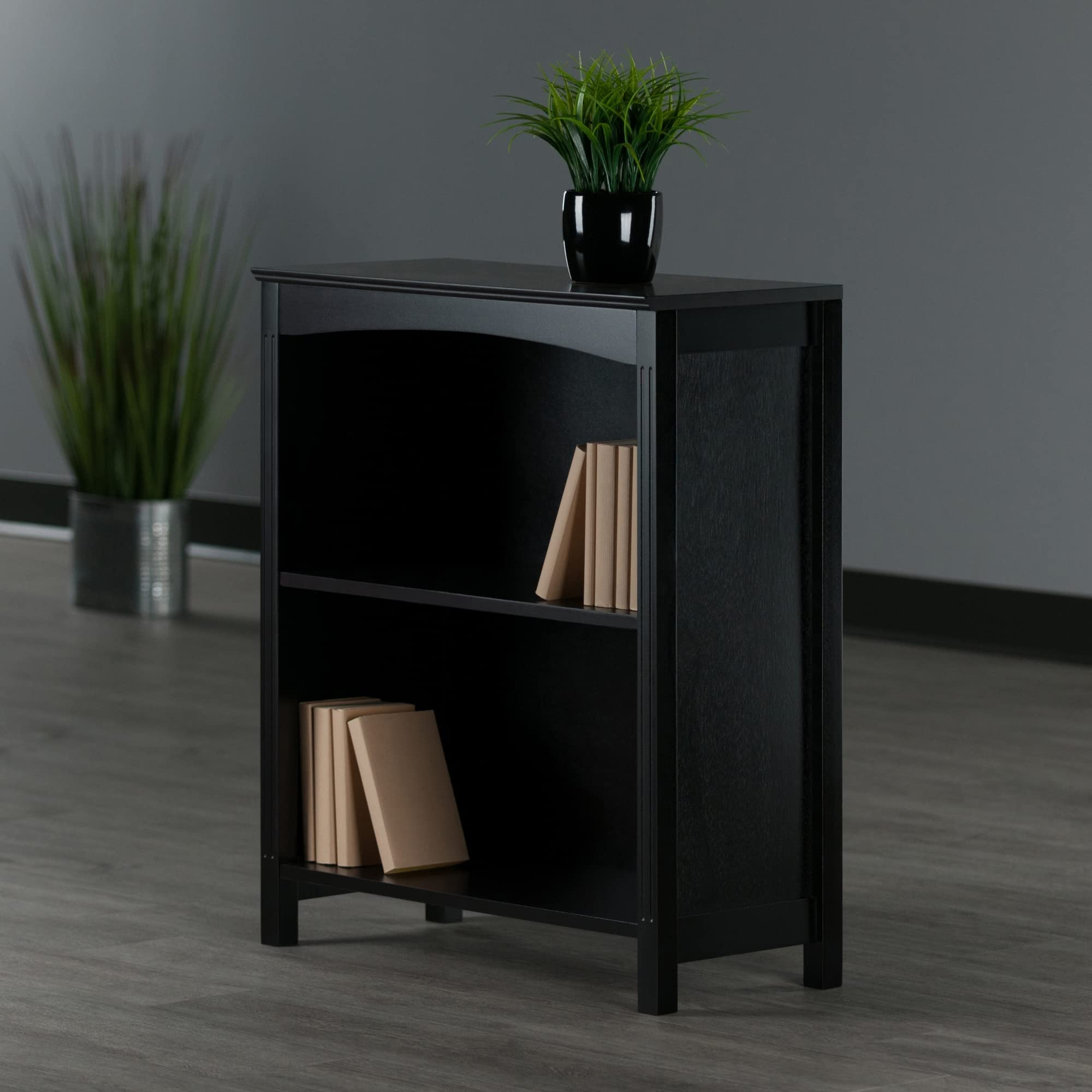 Winsome Terrace Solid/Composite Wood 3-Tier 26-Inch Wide Storage Shelf, Espresso (92327)