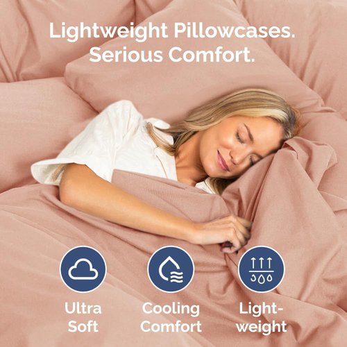 CGK Unlimited King Size Microfiber Pillowcase Set - Soft & Durable, 4 Pieces in Mauve