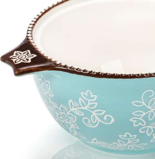 AVLA Ceramic Soup Bowls - 22 OZ French Onion Crocks with Lid & Double Handles | Mini Casserole Set