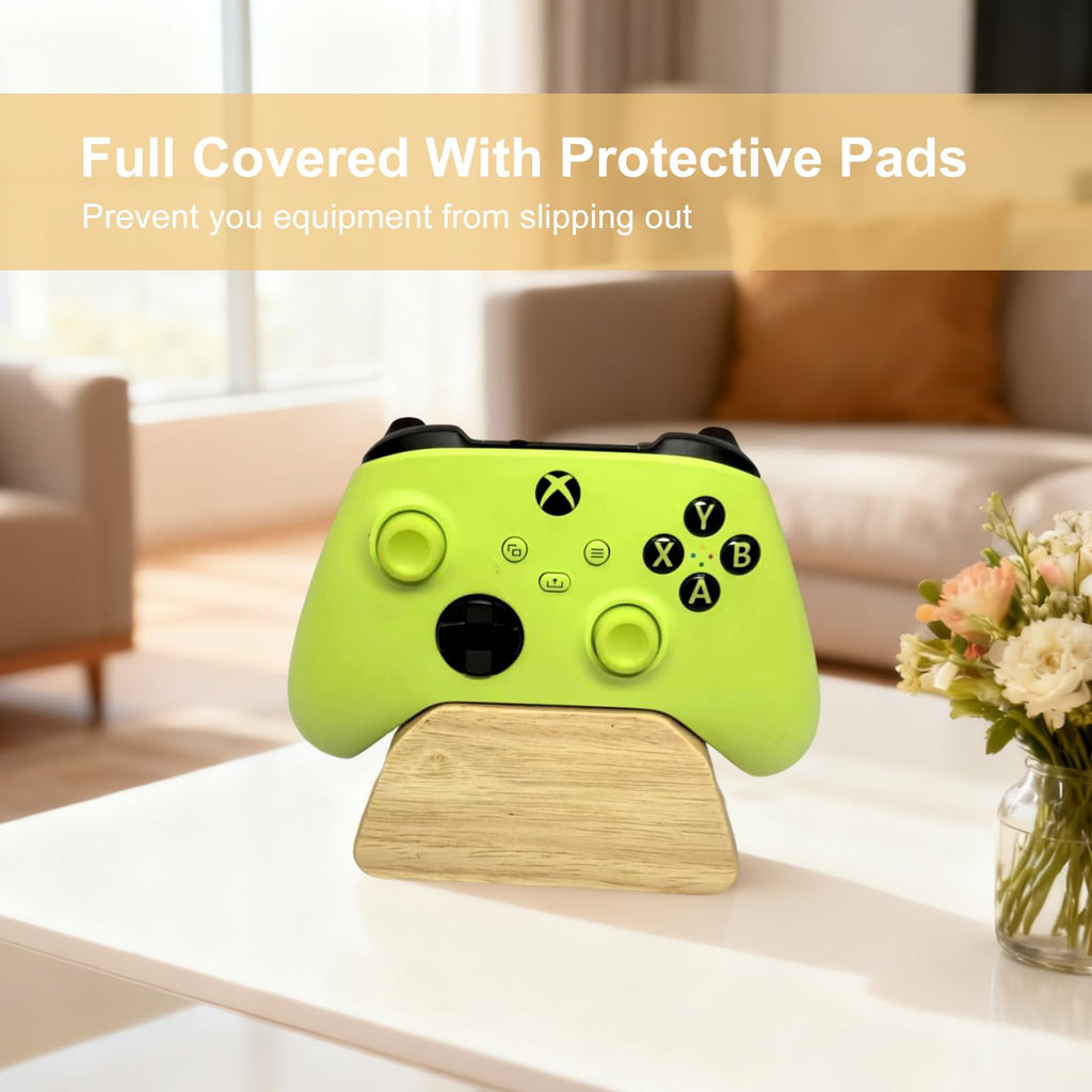 Solid wood gamepad stand, game equipment, controller stand, suitable for Xbox, PS4, PS5, is a good helper for organizing gamepads on the desk, and also the best gift for your son, husband, boyfriend