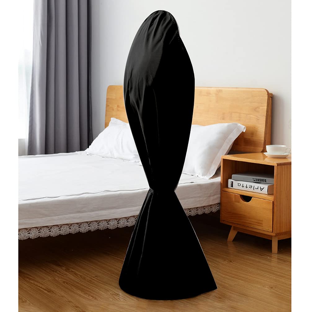 J&C Fan Cover Fan Dust Cover Waterproof Stand up Floor Fan Covers Outdoor Pedestal Fan Cover Standing Round Fans Dustproof Covers Protector for Indoor Room Fan Household Black Large 420D