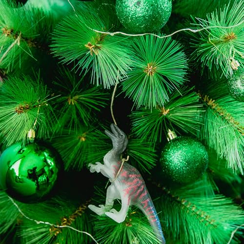 Green Christmas Tree Ornaments Set - 24 Shatterproof Plastic Balls, 1.5 Inch - Holiday Decor