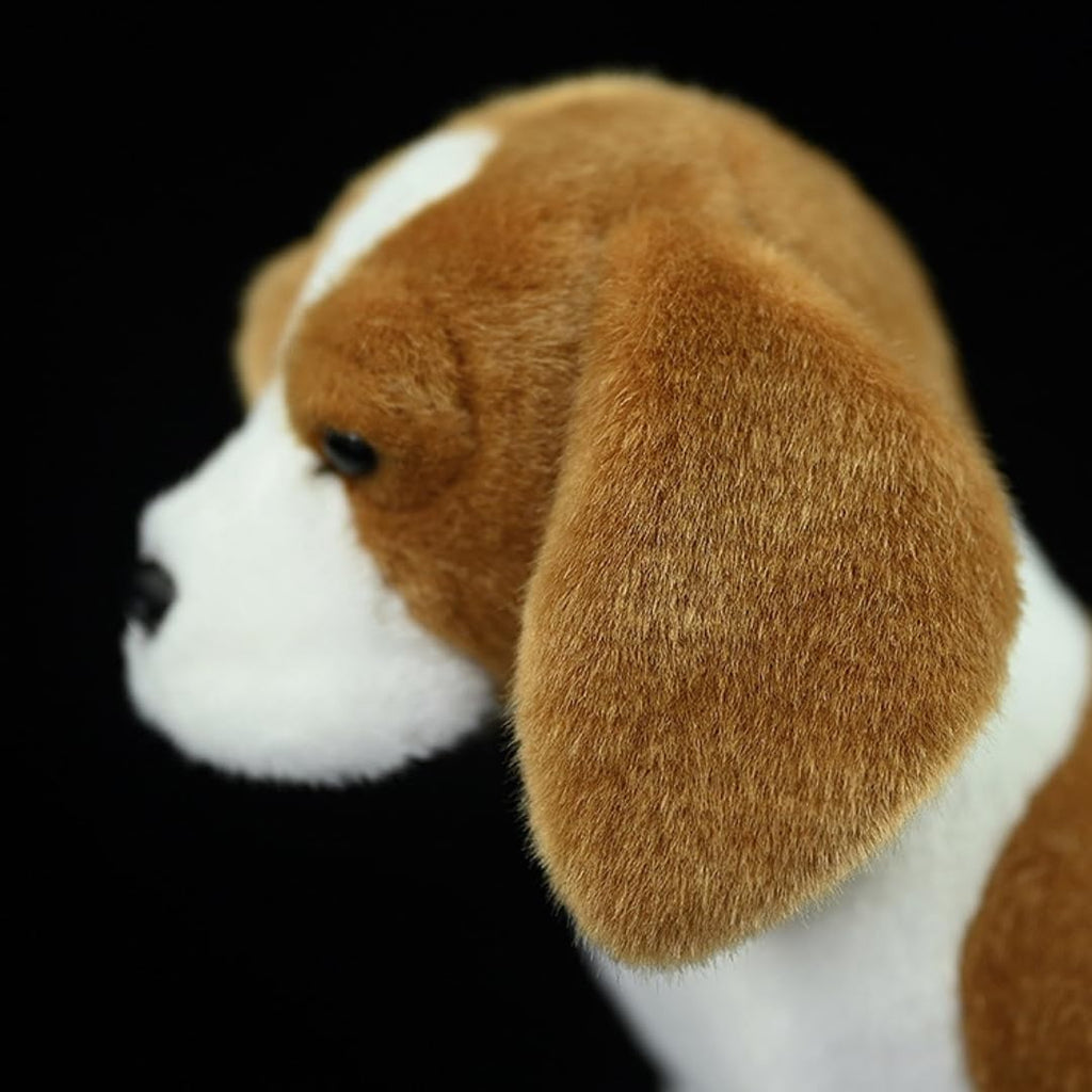 Realistic Beagle Plush - 11.4'' Large Beagle Dog Stuffed Animal - Plushy and Squishy Pillow - Cute Dog Puppy Animal Plushie