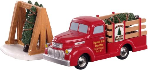 Lemax - Christmas Tree Delivery Transport | Perfect for Winter Village Displays