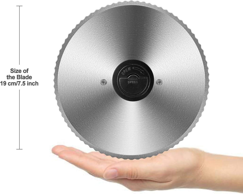 OSTBA 7.5 Inch Stainless Steel Meat Slicer Blade Replacement – Serrated Blade for SL-518 Series Meat Slicer, Easy to Clean and Install, Perfect for Slicing Meat