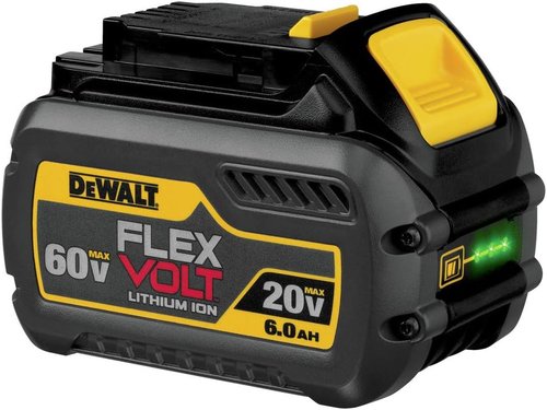DEWALT FLEXVOLT 20V/60V MAX Lithium Ion Battery - High Capacity 6.0Ah for Extended Power