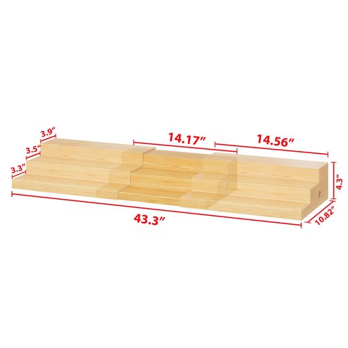 NuoyuanShen Extra-Long Expandable Bamboo Can Rack for Pantry – 3-Tier Adjustable Pantry Can Organizer, Large Capacity Holds up to 45 Cans, Pantry Shelf & Countertop Storage (Patent Pending)