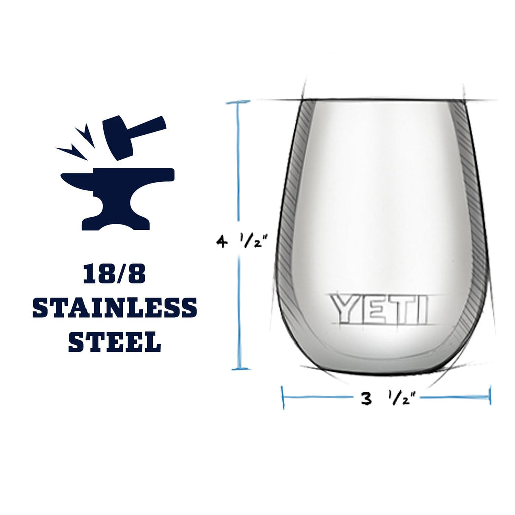 YETI Rambler 10 oz Wine Tumbler, Vacuum Insulated, Stainless Steel with MagSlider Lid, Cherry Blossom