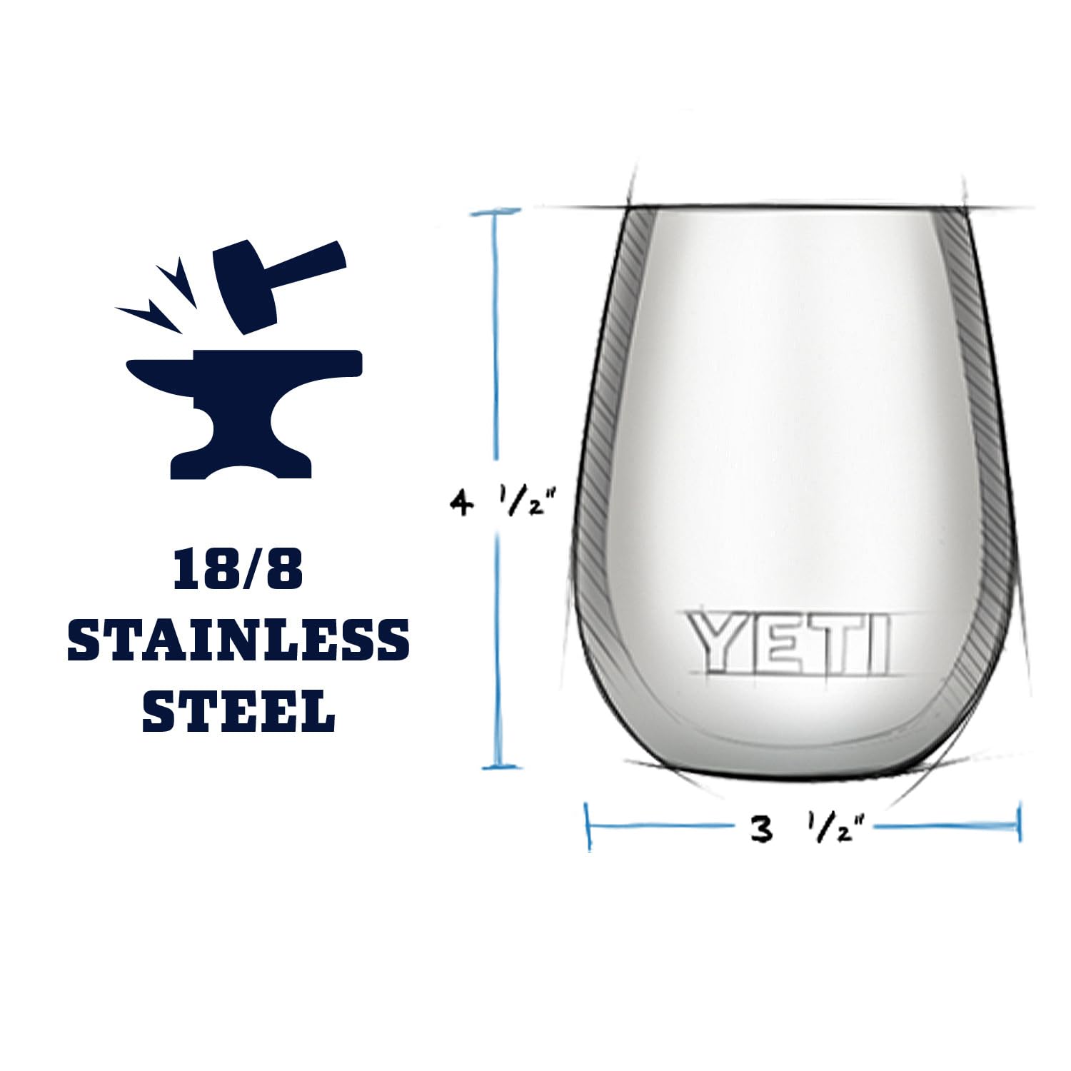 YETI Rambler 10 oz Wine Tumbler, Vacuum Insulated, Stainless Steel with MagSlider Lid, Cherry Blossom