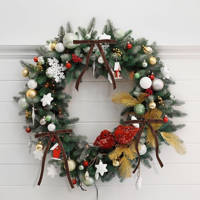 SIMISI Ribbon - 24 Pcs Brown Velvet Christmas Bows | Vintage Ornaments for Tree, Wreath, Garland (3/8'' Width)