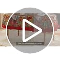 Christmas Tablecloth 60x140 Inch Rectangular Gingerbread & Stars Red Washable for Party & Dining