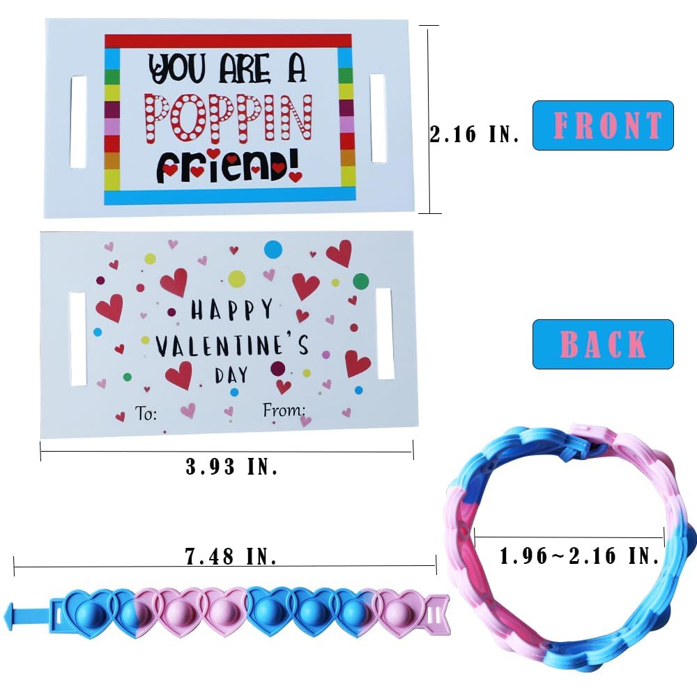 UAUOCU Valentines Day Gifts for Kids Classroom, 28 Valentine Cards Bulk for School Class Prizes Boys Girls Exchange Gift Goodie Fillers