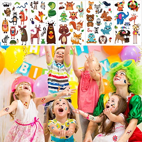 Konsait Animal Temporary Tattoos for Kids 230+ PCS Waterproof