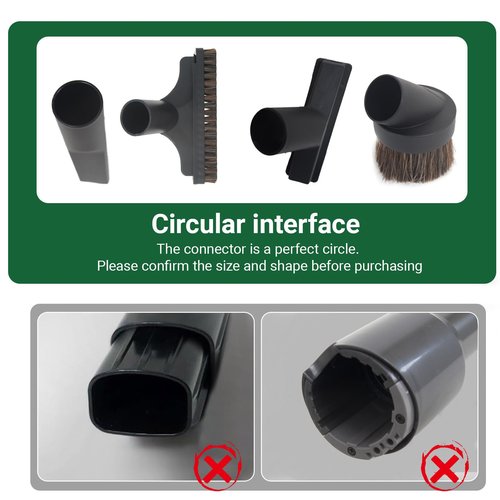 EZ SPARES 5PCS Compatible with Selected Models Replacement 32mm&35mm Vacuum Cleaner Accessories Horsehair Brush Kit for 1 1/4 Inch 1 3/8 Inch Crevices Tool Kit