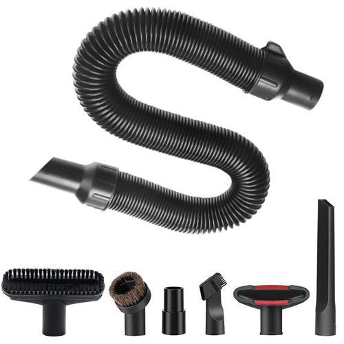 BGSIME 7PCS Vacuum Attachments Kit with 5140128-68 Replacement Vacuum Hose for DeWalt DCV580, DCV580H, DCV581H Wet/Dry Vacuum, Including Horsehair Brushes & Hose Adapter
