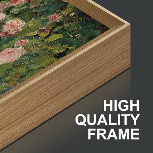 FWIEXA Monet Floral Framed Canvas Wall Art Set - Impressionist Botanical Garden Decor | 20x40 Inches