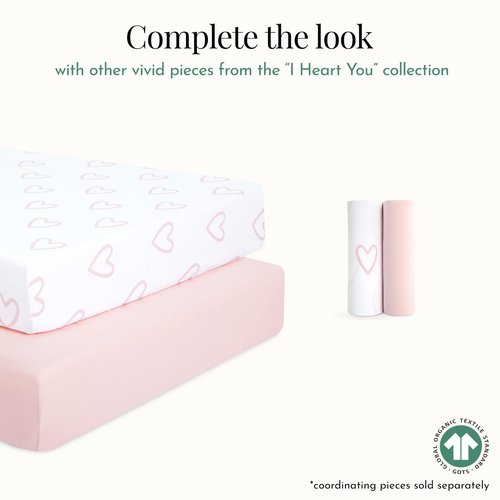 Evolur I Heart You 3 Piece Toddler Bedding Set, Super Soft and Breathable Toddler Bedding, Machine Washable, Includes Fitted Sheet, Comforter and Pillow Case