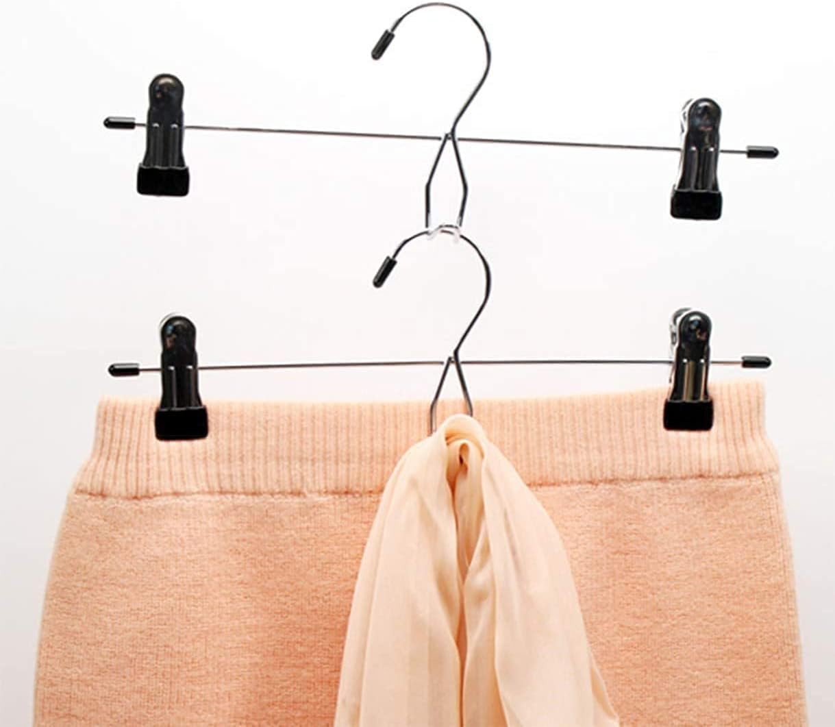 Tosnail 15-Pack Stackable Clothes Hangers - Non-Slip Clips for Space-Saving Closet Organization