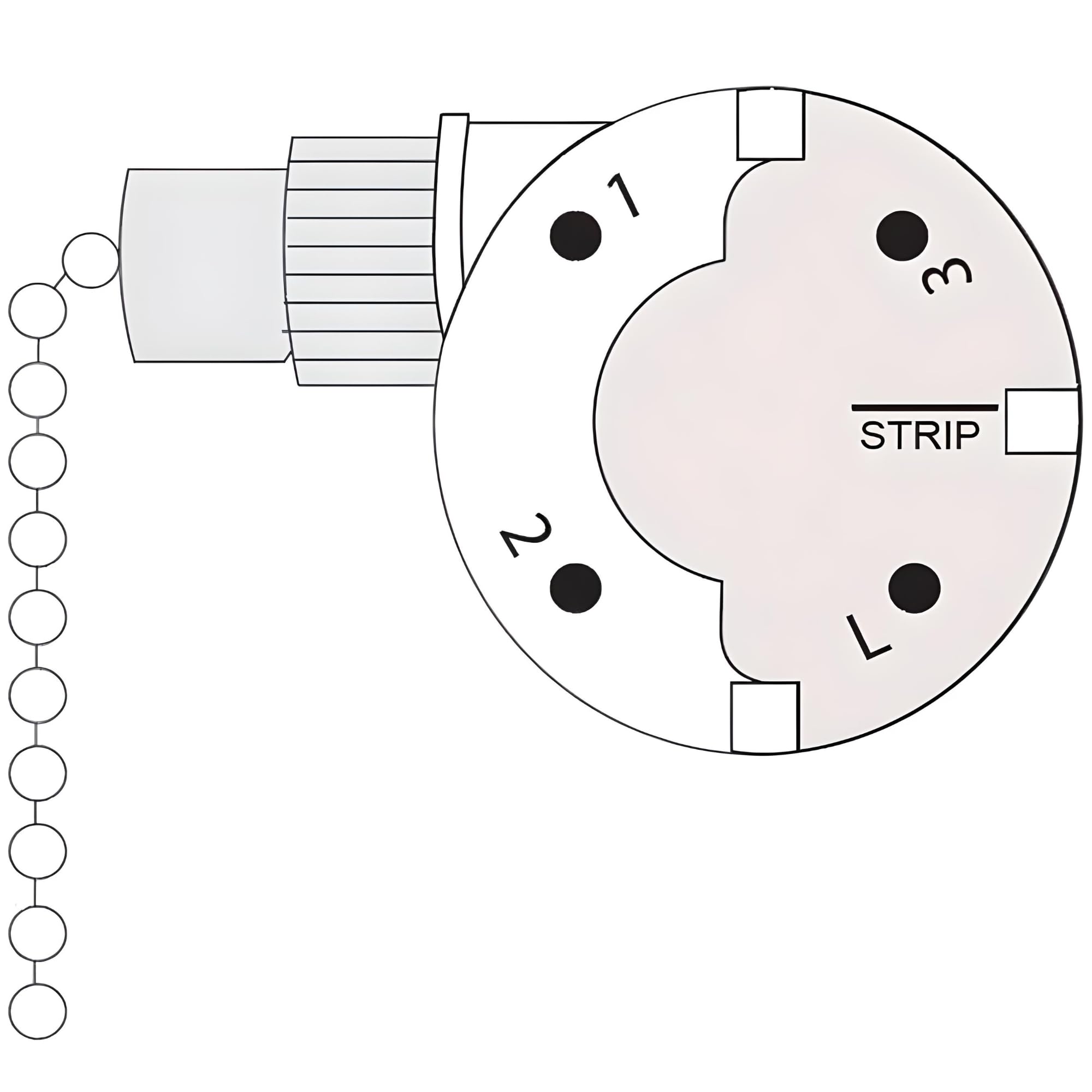 ZE-268S6 3 Speed 4 Wire Pull Chain Fan Switch Replacement Repair Kit 3 Way 4 Position Rotary Motor Controller 3A250VAC 6A125VAC For Ceiling Fans, Basket Fans, Floor Fans, Appliances - Brass