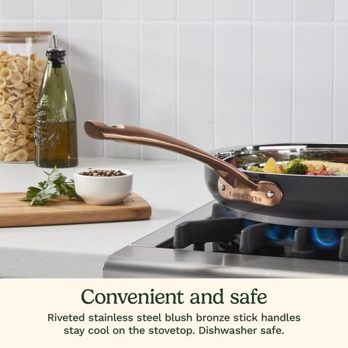 Cuisinart 2-Piece Matte Black Elegance Skillet Set, Includes 8" and 10" Skillets