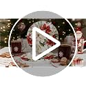 Christmas Tree Ceramic Coasters Set of 4 - Absorbent Stone Drink Mats with Cork Backing