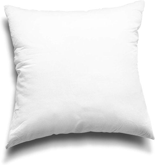 EDOW Throw Pillow Inserts - Set of 4 Lightweight Down Alternative Polyester Cushions | White, 18x18 Inches
