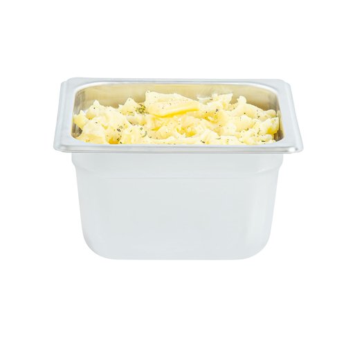 Restaurantware-Kitchen Tek 1/6 Size Steam Table Pans, 12 Anti-Jam Steam Pans - Lids Sold Separately, 4” Deep, 24 Gauge Stainless Steel Hotel Pan, Freezable, For Catering Events And Parties