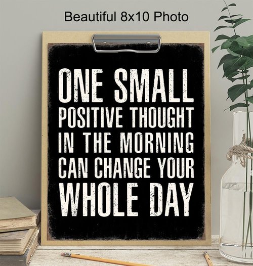 Farmhouse Style Black Office Decor - Inspirational Quotes Posters for Personal Growth | Motivational Wall Art