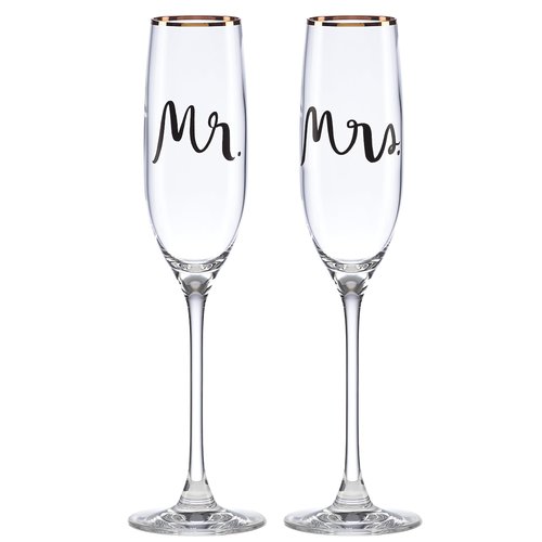 kate spade new york Bridal Party 2-Piece Champagne Flute Set