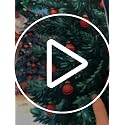 Christmas Washable Area Rug 6x9Ft - Red & Blue Holiday Decor, Rectangular