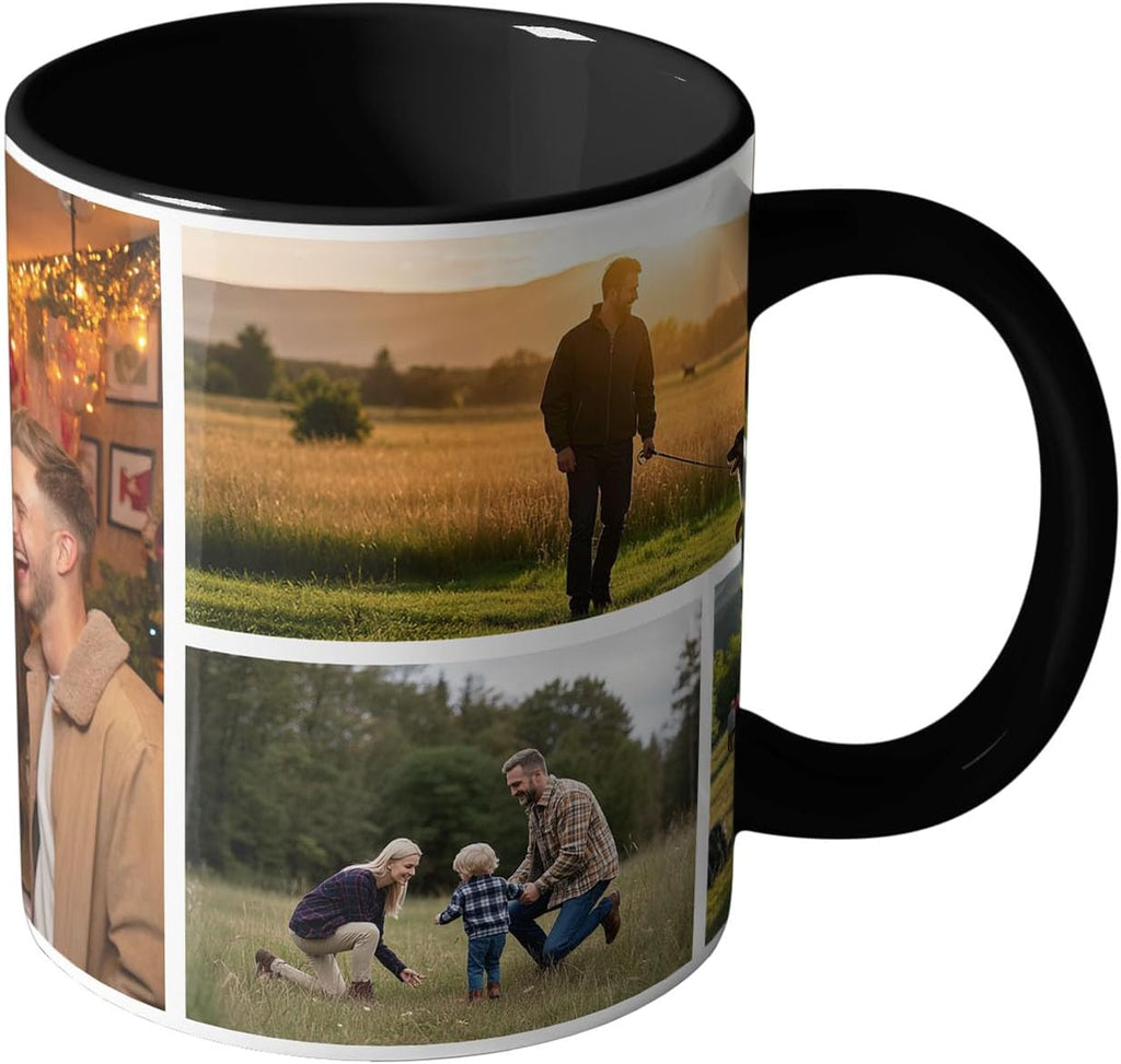 Skiennix Custom Photo Mug - Personalized 15oz Ceramic Coffee Cup for Men, Women & Family