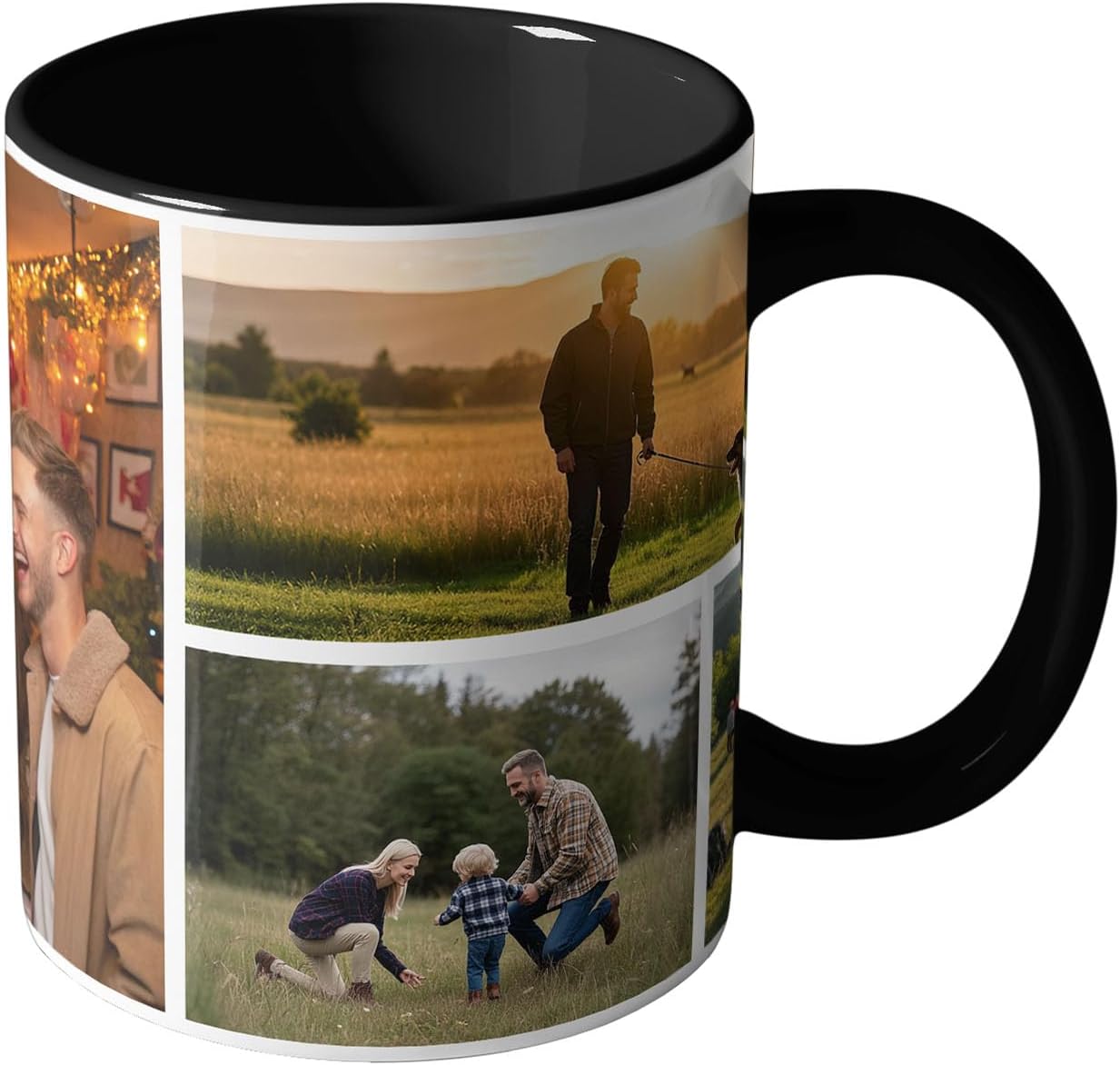 Skiennix Custom Photo Mug - Personalized 15oz Ceramic Coffee Cup for Men, Women & Family
