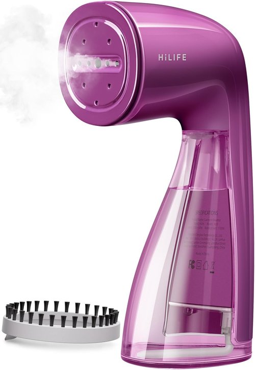 HiLIFE Portable Handheld Clothes Steamer - 240ml Capacity, 700W Powerful Steam, Orchid Purple